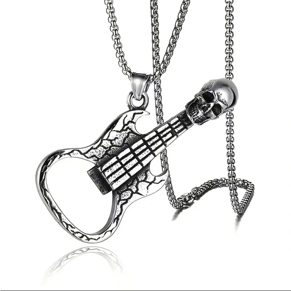 Skull Guitar Necklace with lid opener - Picture 5 of 8